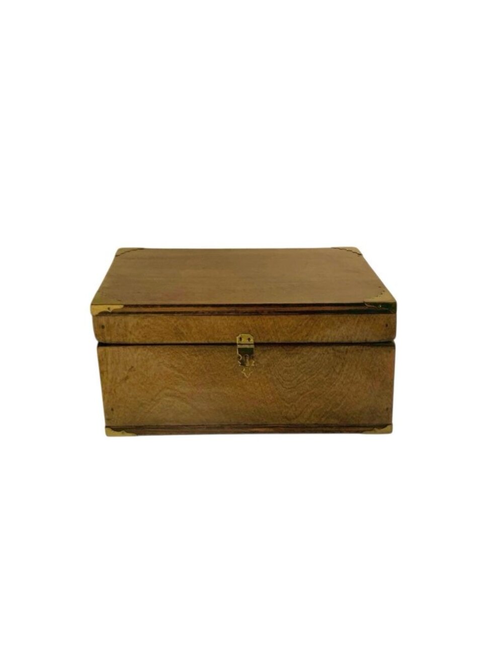 Box Wood with Brass Corners Vintage Classic Decor Gift